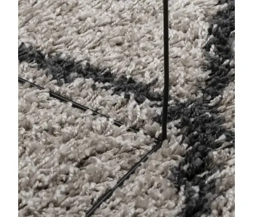 Paklājs Pamplona, 80X250 Cm, Shaggy Moderns Bēšs Antracītpelēks Vidaxl