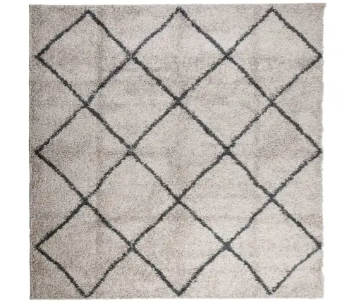 Paklājs Pamplona, 120X120Cm, Shaggy Moderns Bēšs Antracītpelēks Vidaxl Paklājs Pamplona, 120X120Cm, Shaggy Moderns Bēšs Antracītpelēks Vidaxl