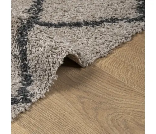 Paklājs Pamplona, 160X160Cm, Shaggy Moderns Bēšs Antracītpelēks Vidaxl Paklājs Pamplona, 160X160Cm, Shaggy Moderns Bēšs Antracītpelēks Vidaxl