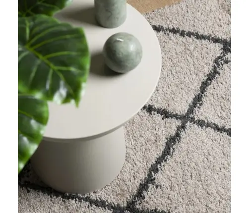 Paklājs Pamplona, 160X160Cm, Shaggy Moderns Bēšs Antracītpelēks Vidaxl Paklājs Pamplona, 160X160Cm, Shaggy Moderns Bēšs Antracītpelēks Vidaxl