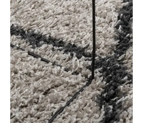 Paklājs Pamplona, 160X160Cm, Shaggy Moderns Bēšs Antracītpelēks Vidaxl Paklājs Pamplona, 160X160Cm, Shaggy Moderns Bēšs Antracītpelēks Vidaxl