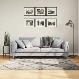Paklājs Pamplona, 160X160Cm, Shaggy Moderns Bēšs Antracītpelēks Vidaxl Paklājs Pamplona, 160X160Cm, Shaggy Moderns Bēšs Antracītpelēks Vidaxl