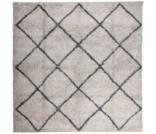 Paklājs Pamplona, 240X240Cm, Shaggy Moderns Bēšs Antracītpelēks Vidaxl