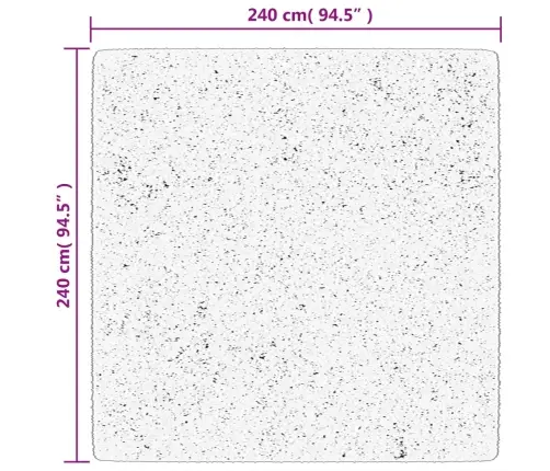 Paklājs Pamplona, 240X240Cm, Shaggy Moderns Bēšs Antracītpelēks Vidaxl