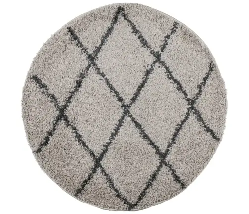 Kõrge Narmaga Vaip "Pamplona", Beež/Antratsiit, Ø 80 Cm Kõrge Narmaga Vaip "Pamplona", Beež/Antratsiit, Ø 80 Cm