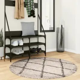 Paklājs Pamplona, Ø 120Cm Shaggy Moderns Bēšs Un Antracītpelēks Vidaxl Paklājs Pamplona, Ø 120Cm Shaggy Moderns Bēšs Un Antracītpelēks Vidaxl