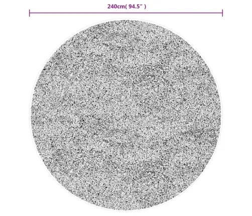 Paklājs Pamplona, Ø 240Cm Shaggy Moderns Bēšs Un Antracītpelēks Vidaxl