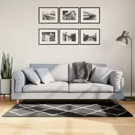 Shaggy Kilimas Pamplona, Juodas Ir Kreminis, 80X150Cm