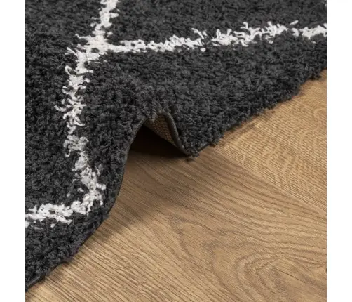 Paklājs Pamplona, 100X200 Cm, Shaggy Moderns Melns Ar Krēmkrāsu Vidaxl Paklājs Pamplona, 100X200 Cm, Shaggy Moderns Melns Ar Krēmkrāsu Vidaxl