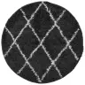 Paklājs Pamplona, Ø 80 Cm, Shaggy, Moderns, Melns Ar Krēmkrāsu Vidaxl Paklājs Pamplona, Ø 80 Cm, Shaggy, Moderns, Melns Ar Krēmkrāsu Vidaxl