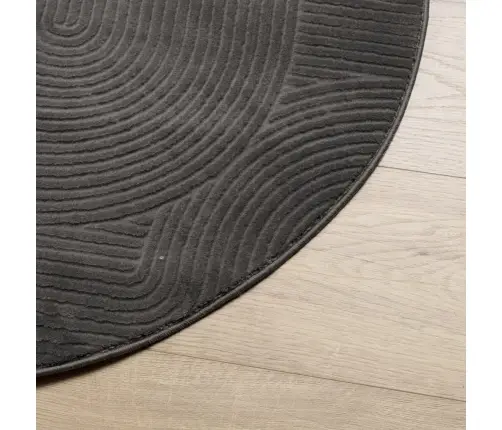 Paklājs Iza, Īsa Spalva, Skandināvu Stils, Pelēks, Ø 80 Cm Vidaxl