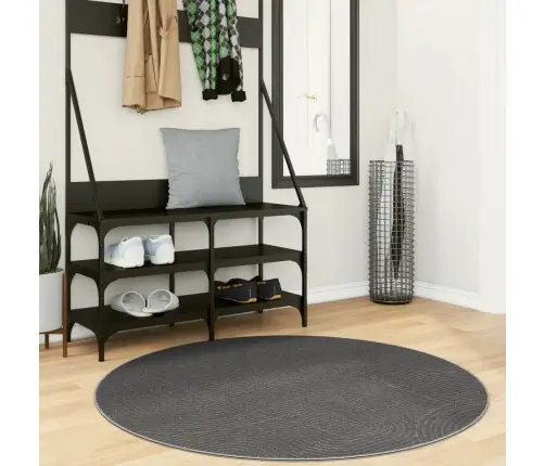 Paklājs Iza, Īsa Spalva, Skandināvu Stils, Pelēks, Ø 120 Cm Vidaxl