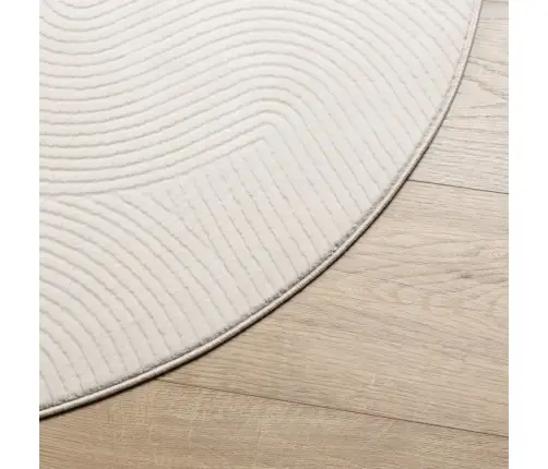 Paklājs Iza, Īsa Spalva, Skandināvu Stils, Bēšs, Ø 80 Cm Vidaxl