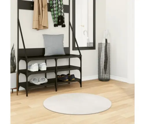 Paklājs Iza, Īsa Spalva, Skandināvu Stils, Bēšs, Ø 80 Cm Vidaxl