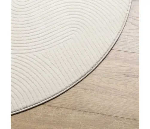 Paklājs Iza, Īsa Spalva, Skandināvu Stils, Bēšs, Ø 100 Cm Vidaxl