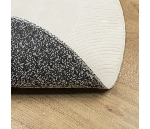 Paklājs Iza, Īsa Spalva, Skandināvu Stils, Bēšs, Ø 100 Cm Vidaxl