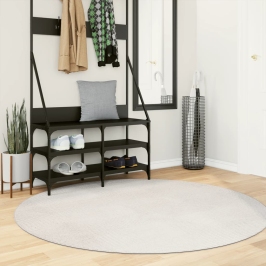Paklājs Iza, Īsa Spalva, Skandināvu Stils, Bēšs, Ø 160 Cm Vidaxl