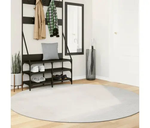 Paklājs Iza, Īsa Spalva, Skandināvu Stils, Bēšs, Ø200 Cm Vidaxl