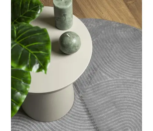 Vaip "Iza", Lühikese Narmaga, Skandinaavialik, Hall, Ø 100 Cm