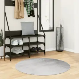 Paklājs Iza, Īsa Spalva, Skandināvu Stils, Pelēks, Ø 100 Cm Vidaxl