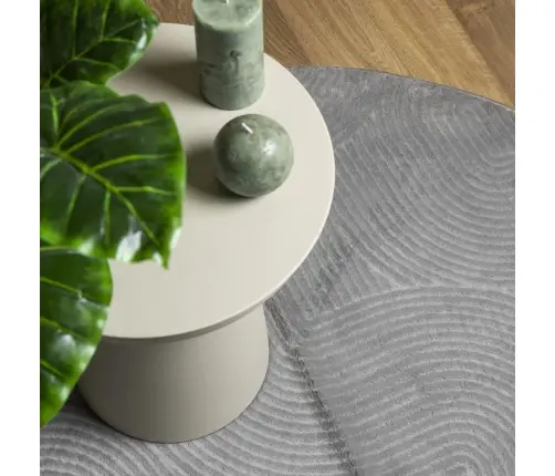 Vaip "Iza", Lühikese Narmaga, Skandinaavialik, Hall, Ø 120 Cm