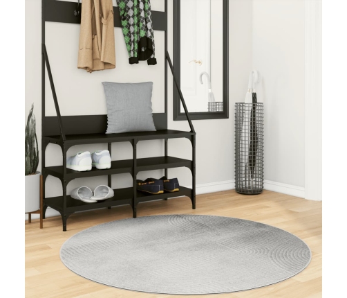 Paklājs Iza, Īsa Spalva, Skandināvu Stils, Pelēks, Ø 120 Cm Vidaxl