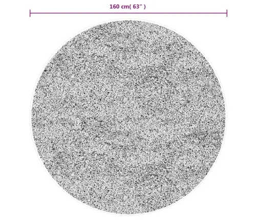 Paklājs Iza, Īsa Spalva, Skandināvu Stils, Pelēks, Ø 160 Cm Vidaxl