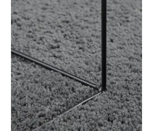Paklājs Oviedo, Īsa Spalva, Antracītpelēks, 120X120 Cm Vidaxl