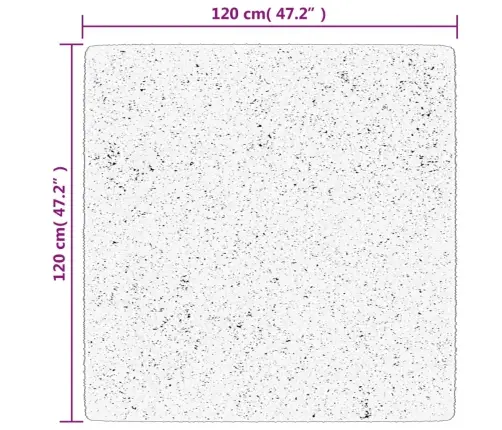 Paklājs Oviedo, Īsa Spalva, Antracītpelēks, 120X120 Cm Vidaxl