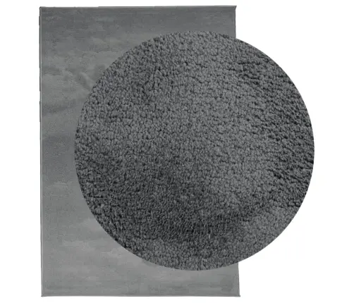 Paklājs Oviedo, Īsa Spalva, Antracītpelēks, 140X200 Cm Vidaxl