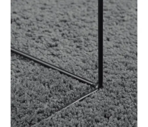 Paklājs Oviedo, Īsa Spalva, Antracītpelēks, Ø 120 Cm Vidaxl