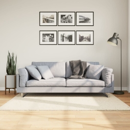 Paklājs Oviedo, Īsa Spalva, Bēšs, 120X120 Cm Vidaxl