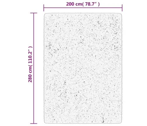 Paklājs Oviedo, Īsa Spalva, Bēšs, 200X280 Cm Vidaxl