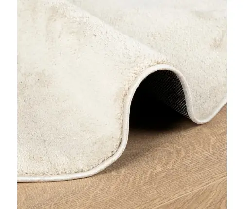 Paklājs Oviedo, Īsa Spalva, Bēšs, Ø 200 Cm Vidaxl