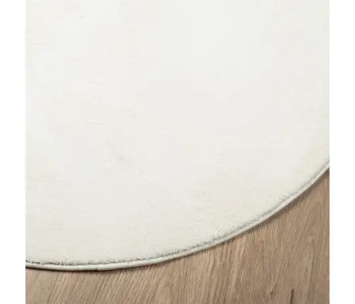 Paklājs Oviedo, Īsa Spalva, Krēmkrāsas, Ø 200 Cm Vidaxl