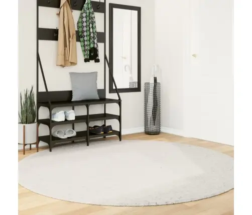 Paklājs Oviedo, Īsa Spalva, Krēmkrāsas, Ø 200 Cm Vidaxl