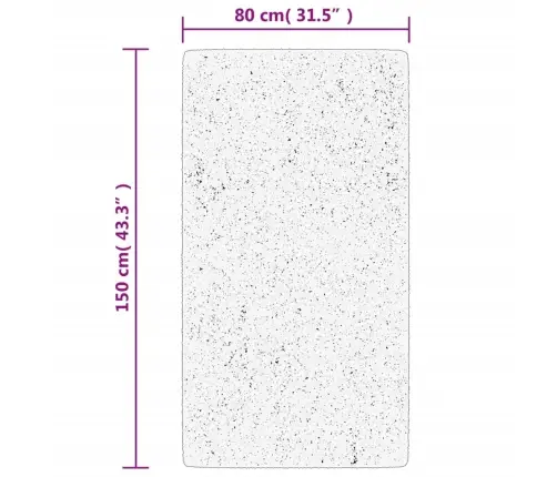 Paklājs Oviedo, Īsa Spalva, Pelēks, 80X150 Cm Vidaxl