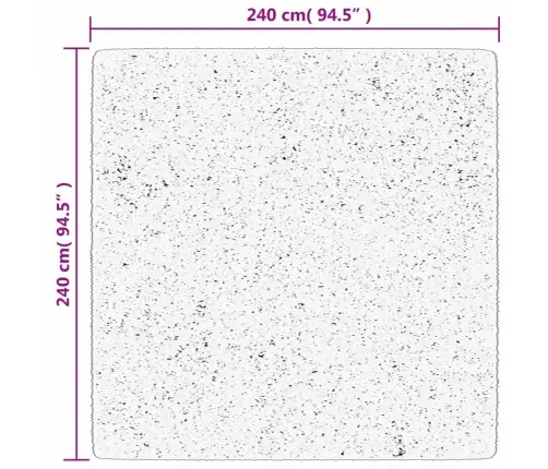 Vaip "Oviedo" Lühikese Narmaga, Must, 240 X 240 Cm