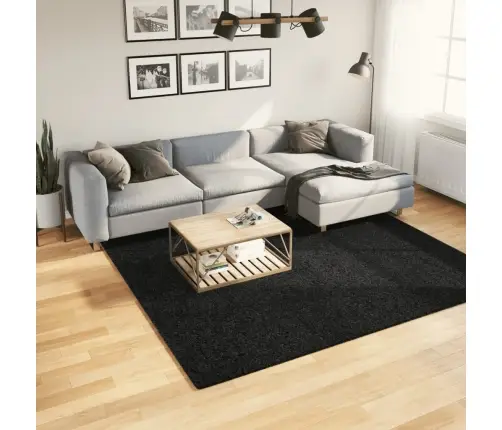 Vaip "Oviedo" Lühikese Narmaga, Must, 240 X 240 Cm