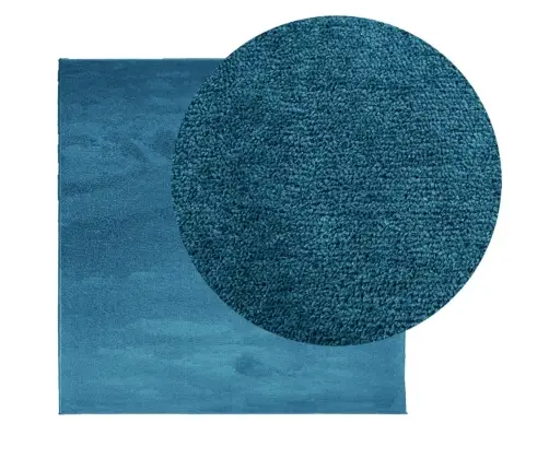 Vaip "Oviedo" Lühikese Narmaga, Türkiissinine, 120 X 120 Cm