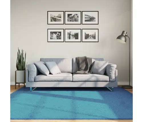 Paklājs Oviedo, Īsa Spalva, Mīksts, Tirkīzzils, 200X200 Cm Vidaxl