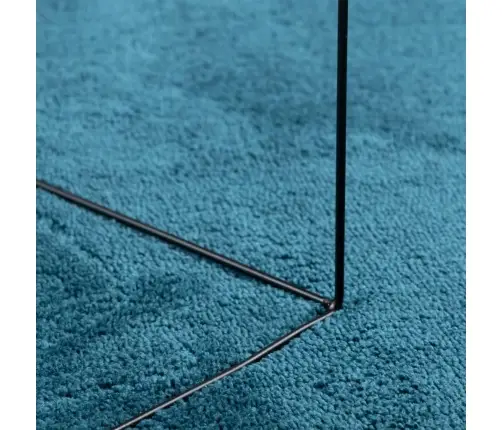 Paklājs Oviedo, Īsa Spalva, Mīksts, Tirkīzzils, Ø 200 Cm Vidaxl