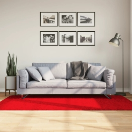 Paklājs Oviedo, Īsa Spalva, Sarkans, 100X200 Cm Vidaxl