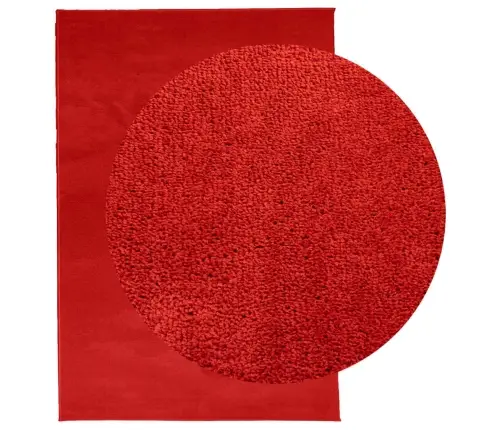 Paklājs Oviedo, Īsa Spalva, Sarkans, 160X230 Cm Vidaxl