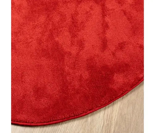 Vaip "Oviedo" Lühikese Narmaga, Punane, Ø120 Cm