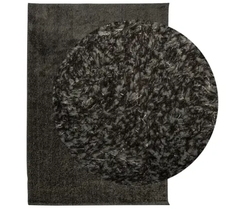 Paklājs Istan, Gara Spalva, Spīdīgi Antracītpelēks, 120X170 Cm Vidaxl
