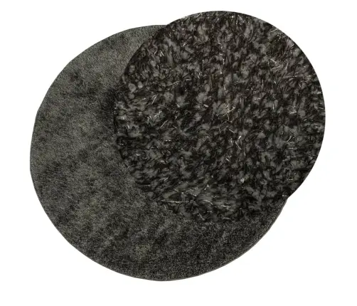 Paklājs Istan, Gara Spalva, Spīdīgi Antracītpelēks, Ø 80 Cm Vidaxl