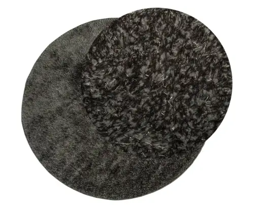 Paklājs Istan, Gara Spalva, Antracītpelēks, Ø 100 Cm Vidaxl
