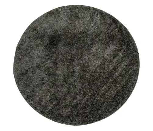 Paklājs Istan, Gara Spalva, Spīdīgi Antracītpelēks, Ø 120 Cm Vidaxl