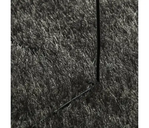 Paklājs Istan, Gara Spalva, Spīdīgi Antracītpelēks, Ø 120 Cm Vidaxl